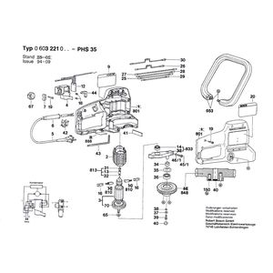 для кустореза Bosch PHS 35 220 V 0603221003, деталировка 1