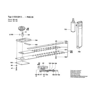 для кустореза Bosch PHS 35 220 V 0603221003, деталировка 2