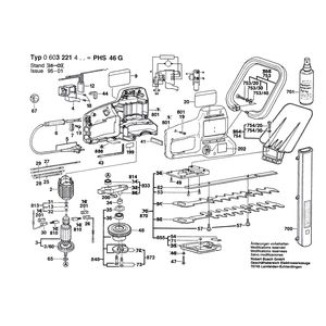 для кустореза Bosch PHS 46 G 220 V 0603221403, деталировка 1