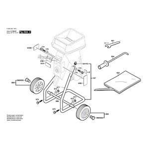 для измельчителя садового Bosch AXT 16-30 230 V 0600851003, деталировка 2