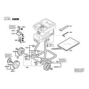 для измельчителя садового Bosch AXT 1800 230 V 0600850003, деталировка 2