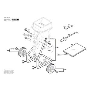 для измельчителя садового Bosch AXT 1800 HP 230 V 0600851312, деталировка 2