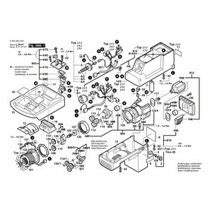 для измельчителя садового Bosch AXT 2000 230 V 0600850203, деталировка 1