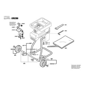 для измельчителя садового Bosch AXT 2000 230 V 0600850203, деталировка 2