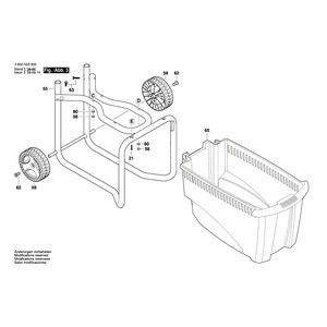 для измельчителя садового Bosch AXT 22 D 230 V 3600H03000, деталировка 3