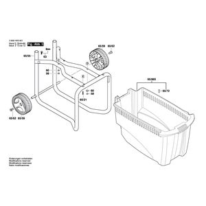 для измельчителя садового Bosch AXT 22 D 230 V 3600H03001, деталировка 3