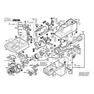 для измельчителя садового Bosch AXT 2200 230 V 0600850103, деталировка 1