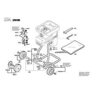 для измельчителя садового Bosch AXT 2200 230 V 0600850103, деталировка 2