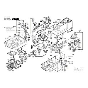 для измельчителя садового Bosch AXT 2200 HP 230 V 0600852003, деталировка 1