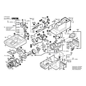 для измельчителя садового Bosch AXT 2300 230 V 0600850903, деталировка 1