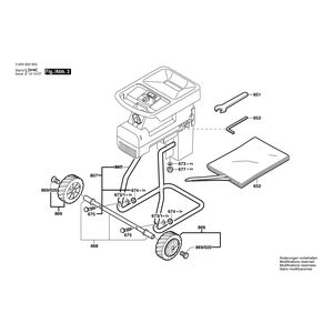 для измельчителя садового Bosch AXT 2300 230 V 0600850903, деталировка 2