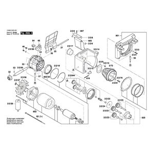 для измельчителя садового Bosch AXT 25 TC 230 V 3600H03301, деталировка 2