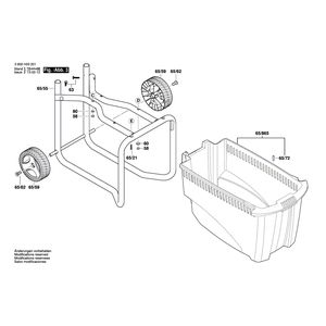 для измельчителя садового Bosch AXT 25 TC 230 V 3600H03301, деталировка 3