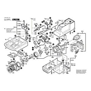 для измельчителя садового Bosch AXT 2500 HP 230 V 0600852103, деталировка 1