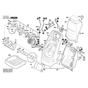 для измельчителя садового Bosch AXT Rapid 180 230 V 0600853003, деталировка 1