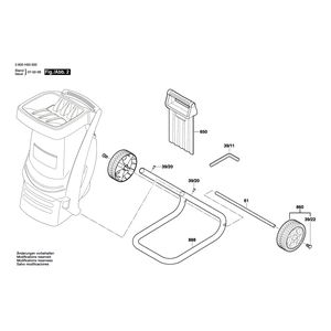 для измельчителя садового Bosch AXT RAPID 2000 230 V 3600H53500, деталировка 2