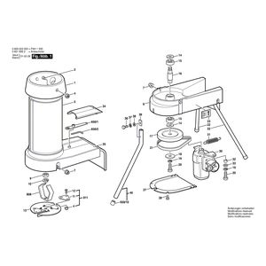 для измельчителя садового Bosch PAH 1200 220 V 0603222003, деталировка 1