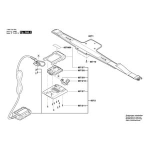 для аккумуляторного садового пылесоса Bosch GBL 860 36 V 3600J16000, деталировка 2