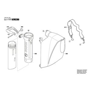 для садового пылесоса Bosch ALS 2400 230 V 3600HA1001, деталировка 2