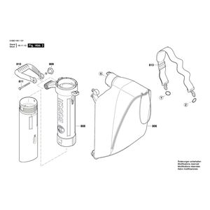 для садового пылесоса Bosch ALS 2400 230 V 3600HA1003, деталировка 2