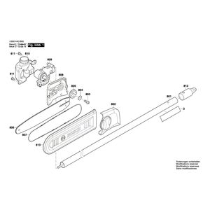 для сучкореза Bosch AMW 10 SG 230 V 3600HA3B00, деталировка 1