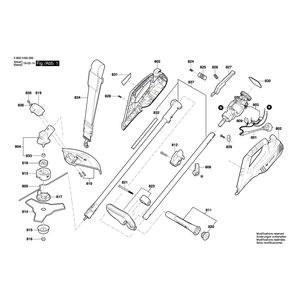 для моторной косы Bosch AFS 23-37 230 V 3600HA9000, деталировка 1