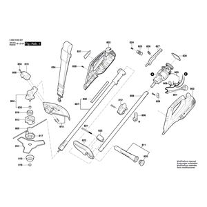 для моторной косы Bosch AFS 23-37 230 V 3600HA9001, деталировка 1