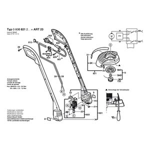 для триммера для травы Bosch ART 23 230 V 0600821203, деталировка 1