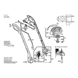 для триммера для травы Bosch ART 23 230 V 0600821803, деталировка 1