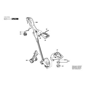 для триммера для травы Bosch ART 23 COMBITRIM 230 V 3600H78B04, деталировка 1