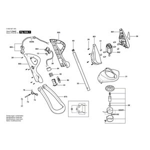 для триммера для травы Bosch ART 23 COMFORT 230 V 0600827472, деталировка 1