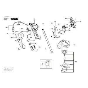 для триммера для травы Bosch ART 23 COMFORT 230 V 0600827972, деталировка 1