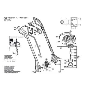 для триммера для травы Bosch ART 23 F 230 V 0600821103, деталировка 1