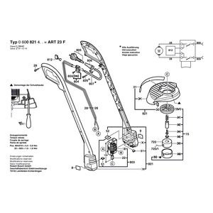 для триммера для травы Bosch ART 23 F 230 V 0600821403, деталировка 1