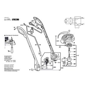 для триммера для травы Bosch ART 23 F 230 V 0600821903, деталировка 1