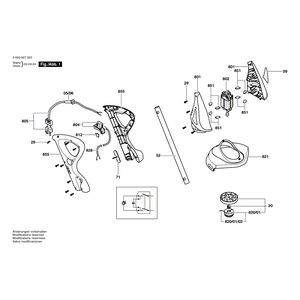 для триммера для травы Bosch ART 23 G 230 V 0600827503, деталировка 1