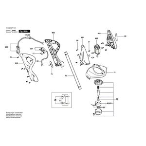 для триммера для травы Bosch ART 23 GF 230 V 0600827103, деталировка 1