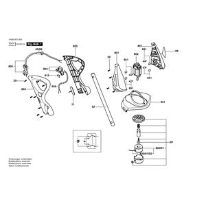 для триммера для травы Bosch ART 23 GF 230 V 0600827603, деталировка 1