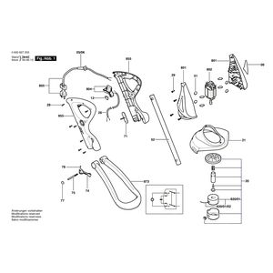 для триммера для травы Bosch ART 23 GFS 230 V 0600827203, деталировка 1