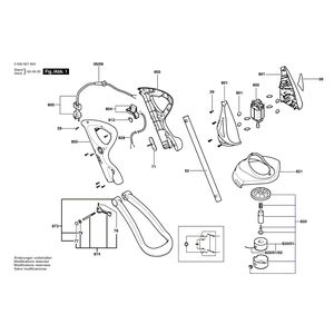 для триммера для травы Bosch ART 23 GFS 230 V 0600827803, деталировка 1