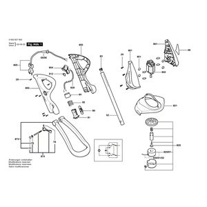 для триммера для травы Bosch ART 23 GFSV 230 V 0600827903, деталировка 1