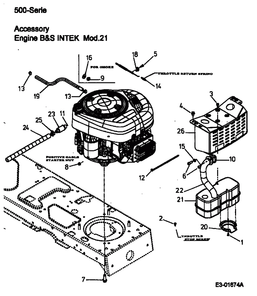 MTD Артикул 13AP518E678 (год выпуска 2002). Аксессуары двигателя