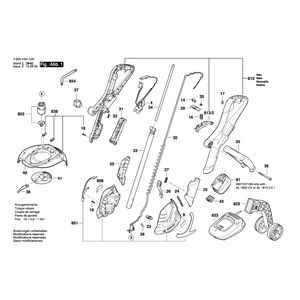 для триммера для травы Bosch ART 23-18 LI 18 V 3600HA5C00, деталировка 1