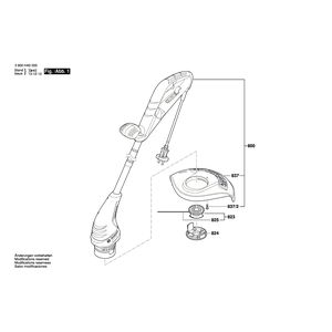 для триммера для травы Bosch ART 23-28 230 V 3600HA5001, деталировка 1