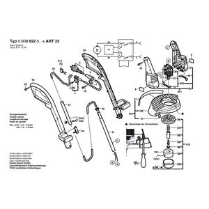 для триммера для травы Bosch ART 25 230 V 0600822003, деталировка 1