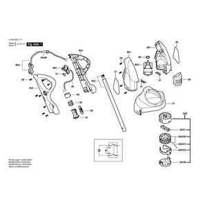 для триммера для травы Bosch ART 25 ERGOPOWER 230 V 0600828171, деталировка 1