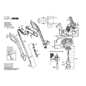 для триммера для травы Bosch ART 25 F 230 V 0600822103, деталировка 1