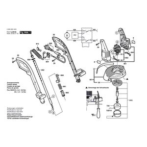 для триммера для травы Bosch ART 25 F 230 V 0600822403, деталировка 1