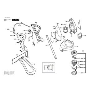 для триммера для травы Bosch ART 25 GSA 230 V 0600828003, деталировка 1