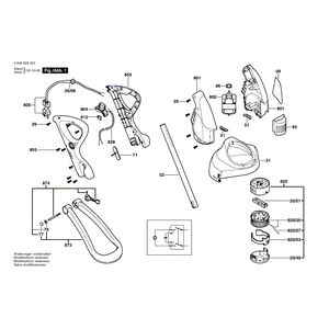 для триммера для травы Bosch ART 25 GSA 230 V 0600828203, деталировка 1